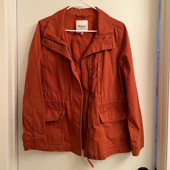 Madewell dispatch military utility jacket in brick/ burnt orange, like new! - Picture 4 of 7